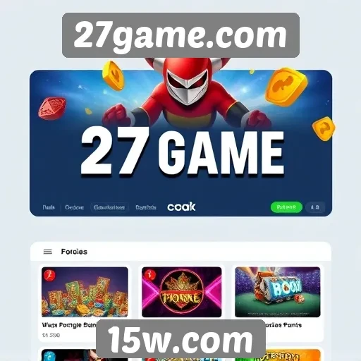 Interface do usuário do 27game.com é intuitiva e acessível